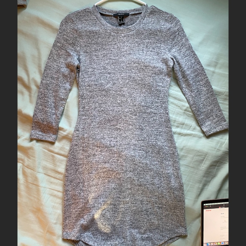F21 Form Fitting Grey Dress